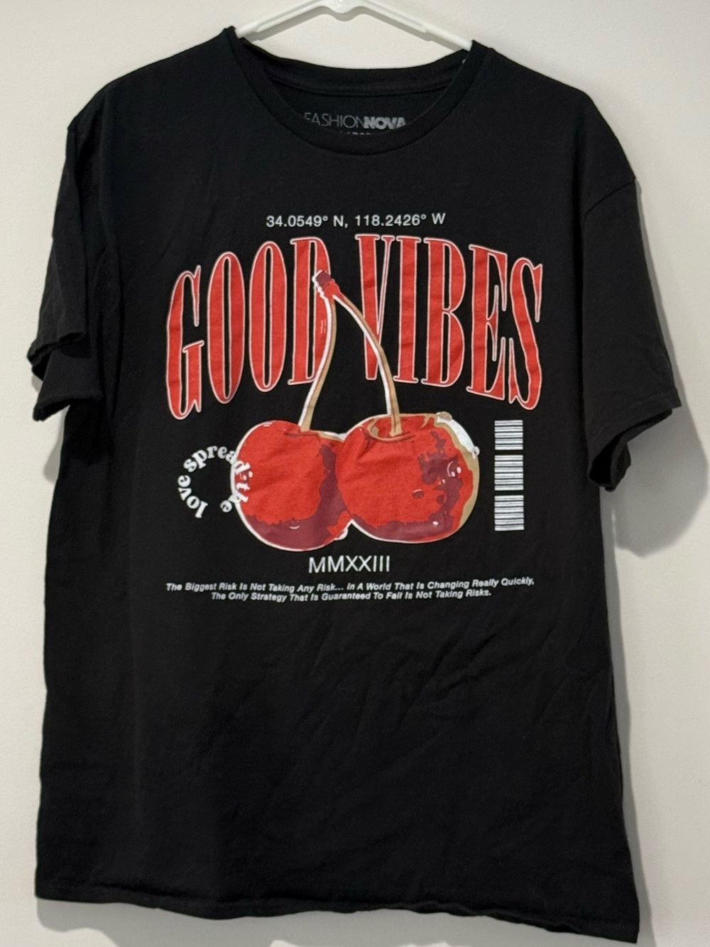 Fashion Nova Black Logo Tee - Large